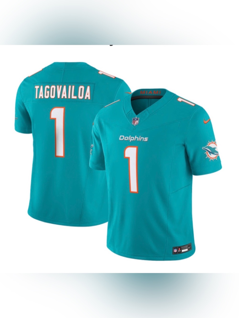 Miami Dolphins Tua Tagovailoa Nike Vapor FUSE Limited Jersey Aqua - New